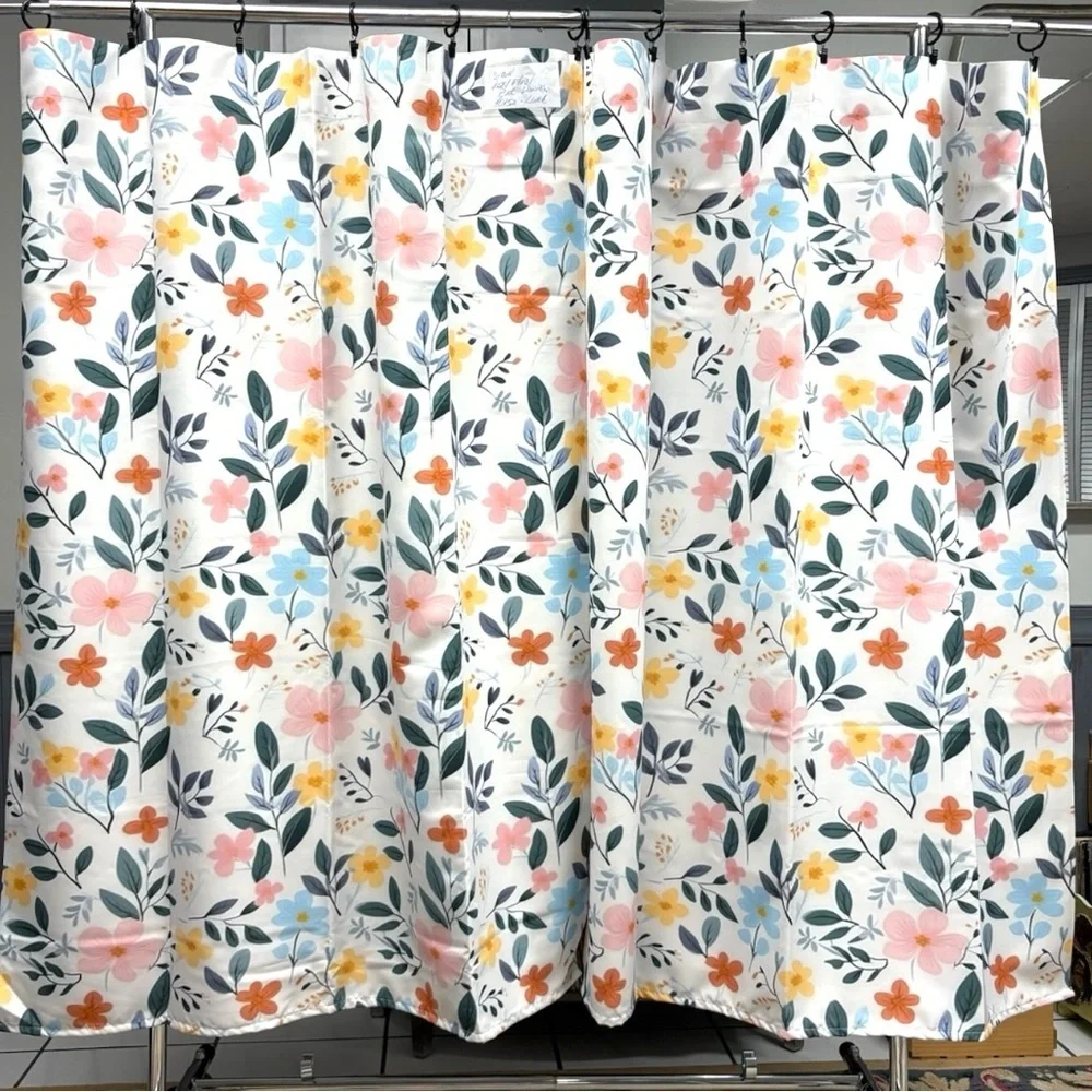 Wayfair Pastel Floral Pink Daisies Curtains 2 Panels 40x52 Lined New Cute Floral